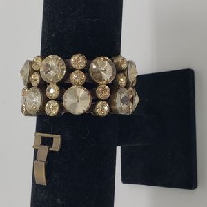 Plunder Gemstone Snap Bracelet in Champagne